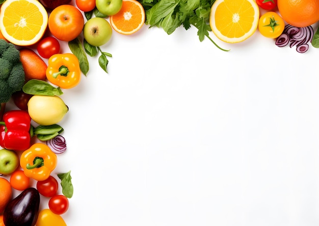 una ghirlanda di frutta e verdura con un'immagine di un frutto e un segno che dice "quotation apple"