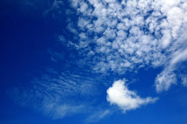 Una giornata con cieli sereni e nuvole bianche