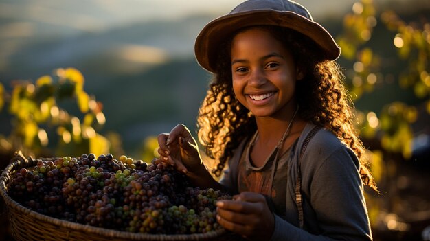 Una giornata di vendemmia in famiglia