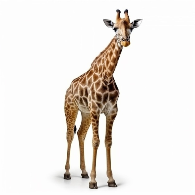 Una giraffa con un grosso naso e un grosso naso.