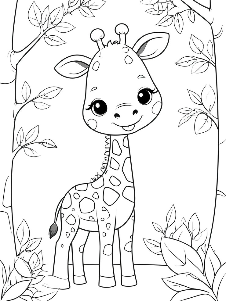 una giraffa con una giraffa sulla sua testa