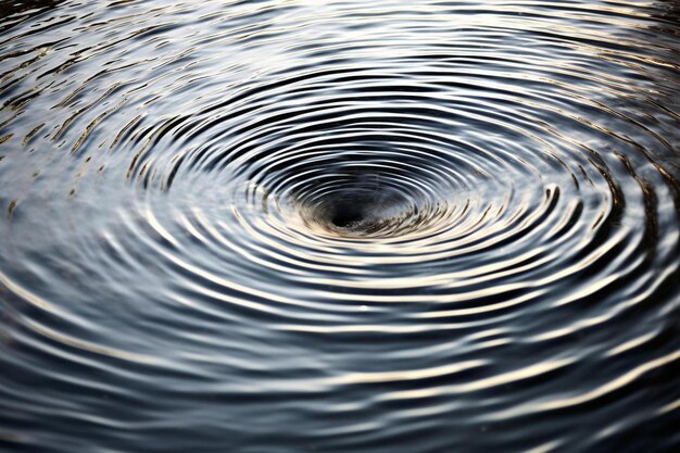 una goccia d'acqua da una fontana nell'acqua