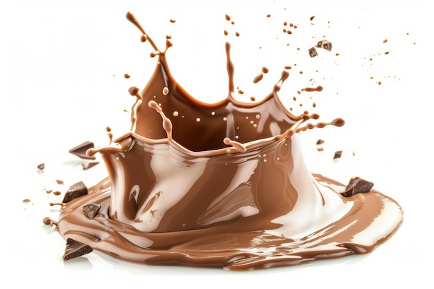 Una goccia di cioccolato al latte che fa venire l'acqua in bocca