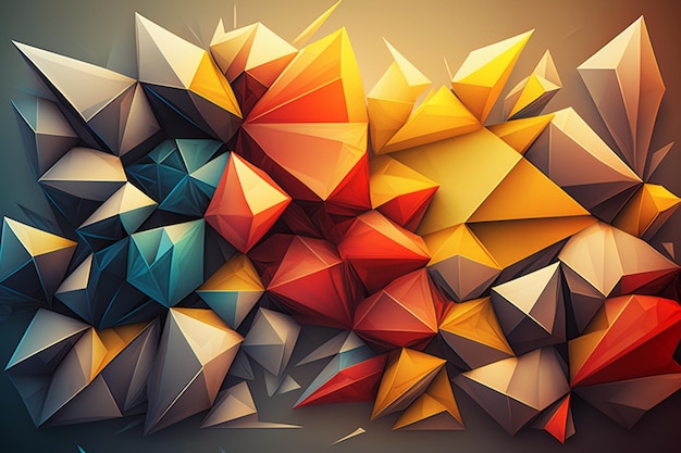 Una grafica colorata di triangoli