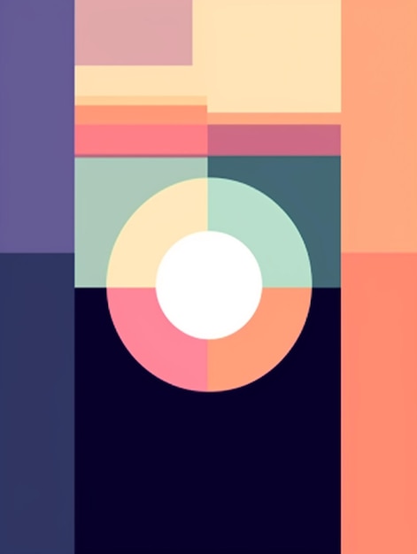 Una grafica colorata di un cerchio con un cerchio al centro.