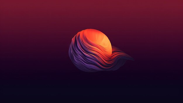 Una grafica colorata di un'onda con il sole sullo sfondo