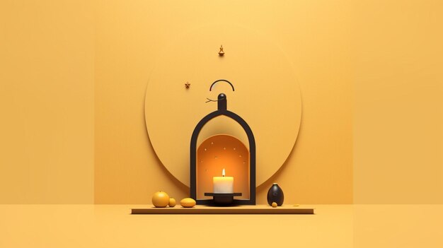 Una grafica minimalista con il tradizionale Eid
