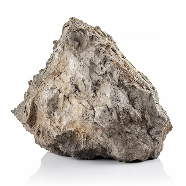 Una grande roccia con una struttura ruvida e la parola roccia su di essa.