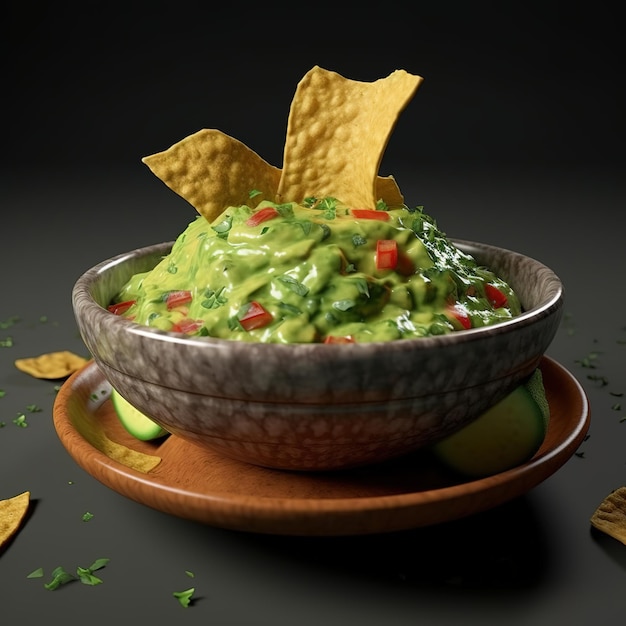 Una gustosa salsa di guacamole.