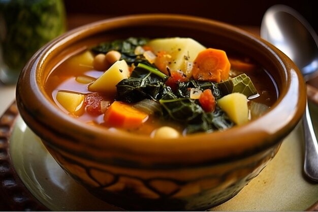 Una gustosa zuppa di verdure