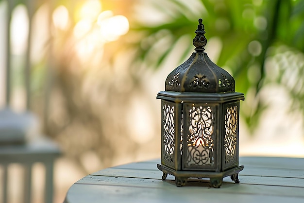 Una lanterna araba su sfondo bianco