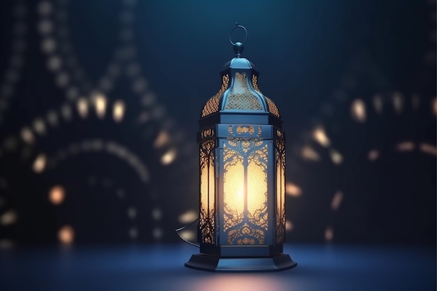 Una lanterna con sopra la parola ramadan