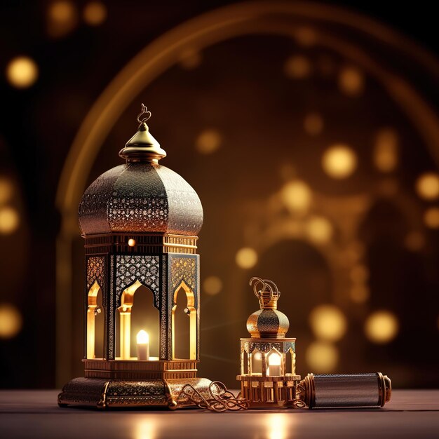 Una lanterna con sopra la scritta ramadan