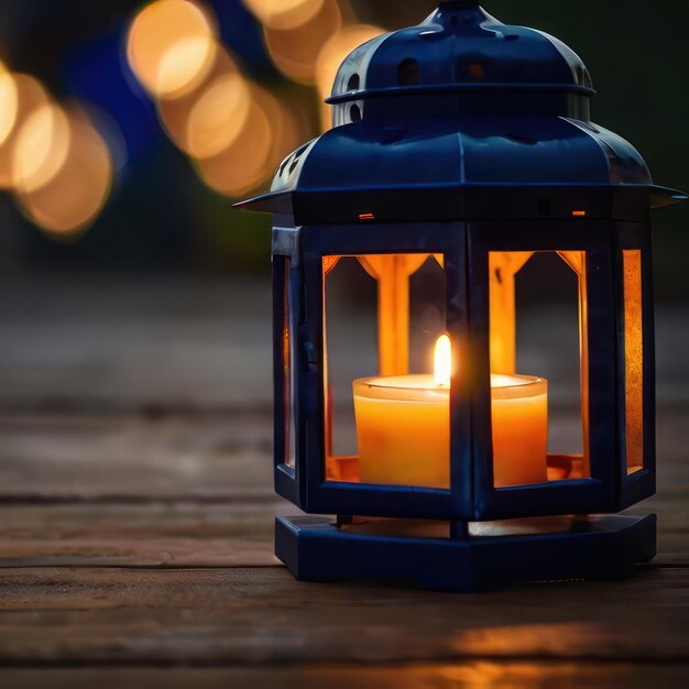 Una lanterna con un tema del Ramadan per la progettazione di post sui social media