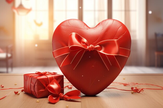 Una lettera d'amore rossa a forma di cuore sigillata con un bacio a 00274 01