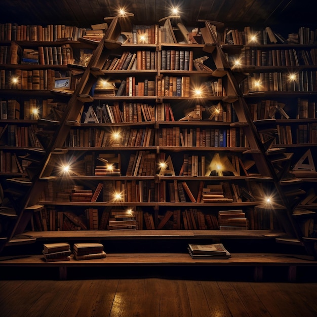 una libreria con molti libri sugli scaffali e uno scaffale con sopra la parola "x".