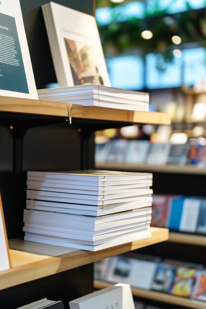 Una libreria piena di libri su scaffali di legno