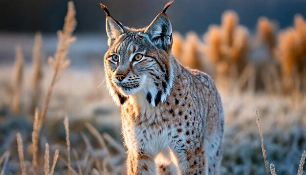 una lince con un ghepardo sulla schiena