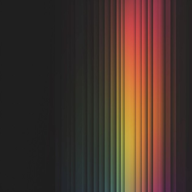 una linea arcobaleno è mostrata con una linea color arcobaleno
