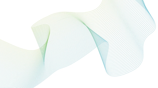 Una linea verde e blu su uno sfondo bianco