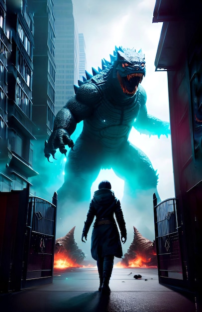 Una locandina del film Godzilla.