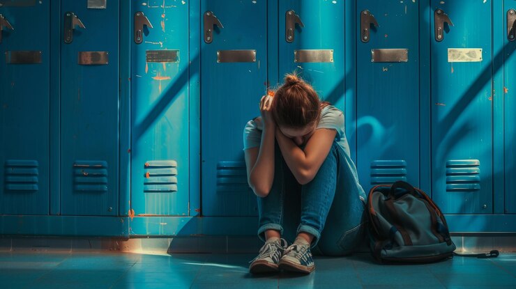 Una lotta degli adolescenti a scuola