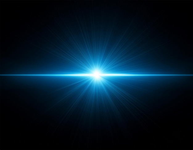 una luce blu e gialla su uno sfondo scuro