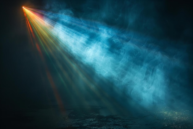una luce splende attraverso un'onda che è illuminata