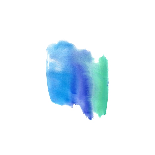 Una macchia di acquerello di colore blu Pittura astratta Disegno creativo Illustrazione ad acquerello Disegno non standard