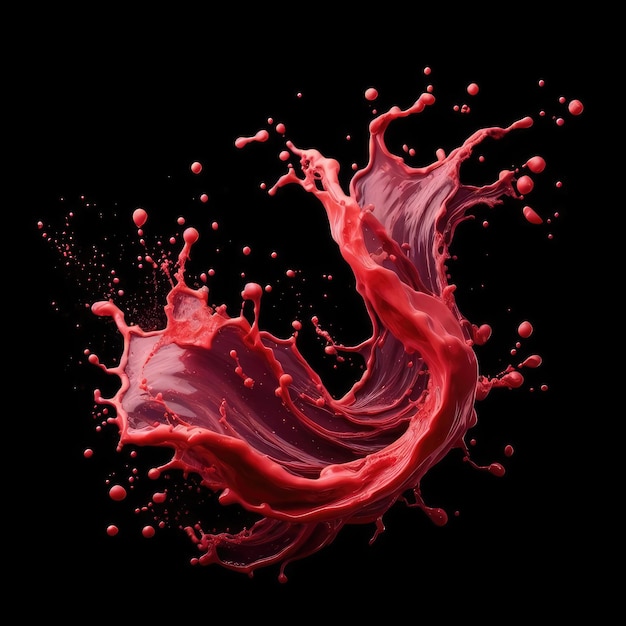 una macchia rossa con il numero 7 sopra