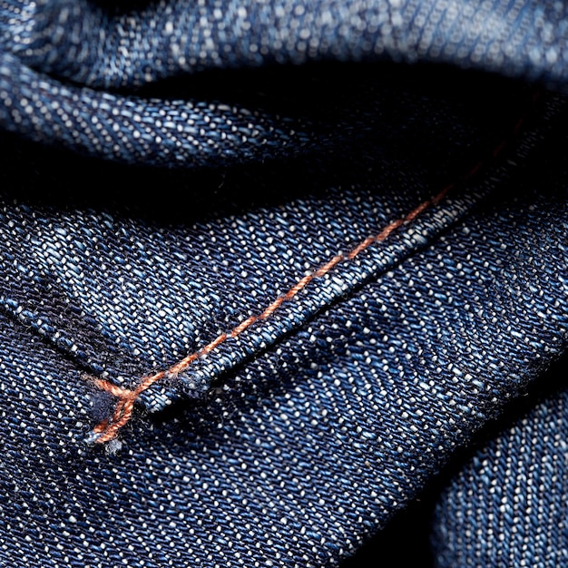 Una macro da un panno blue jeans con tasca. Scattata in Studio con una 5D mark III.