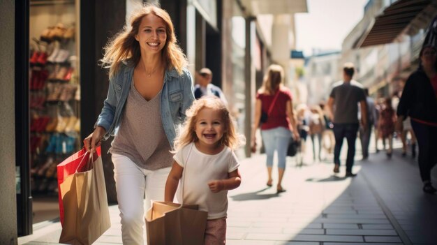 una madre e una figlia cambogiane al loro negozio di lusso preferito