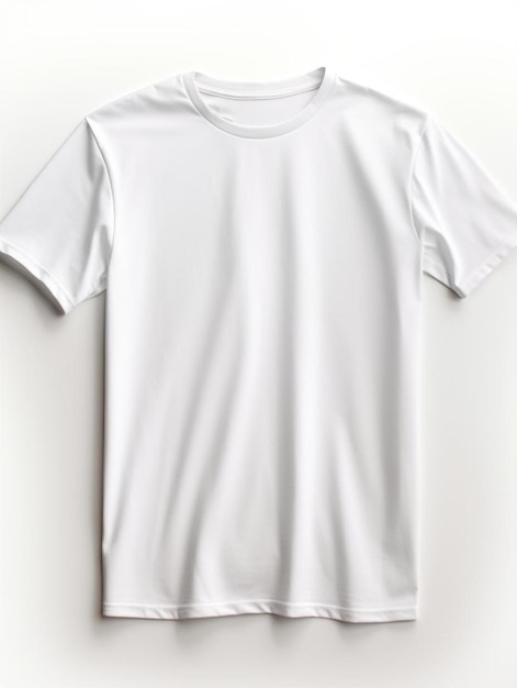 una maglietta bianca con una magliette bianca appesa a una parete.