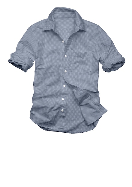 Una maglietta blu con uno sfondo bianco e la scritta "sopra"