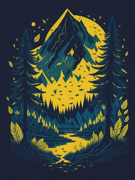 Una maglietta magica di Forest Mountain Lake Adventures
