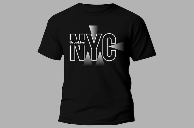 Una maglietta nera con sopra la scritta nyc.