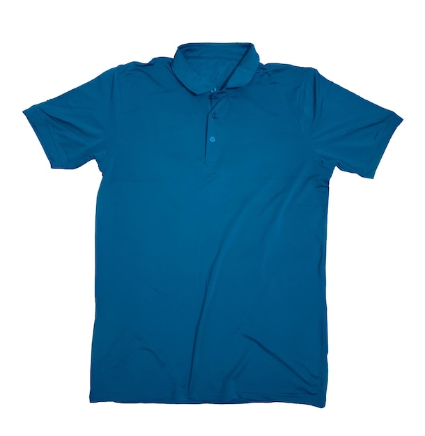 Una maglietta polo blu mouckp con la parola polo su di essa modello di maglietta