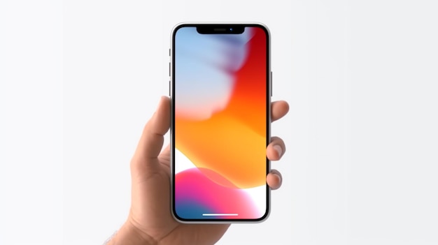 Una mano che tiene un telefono che dice "iphone x"