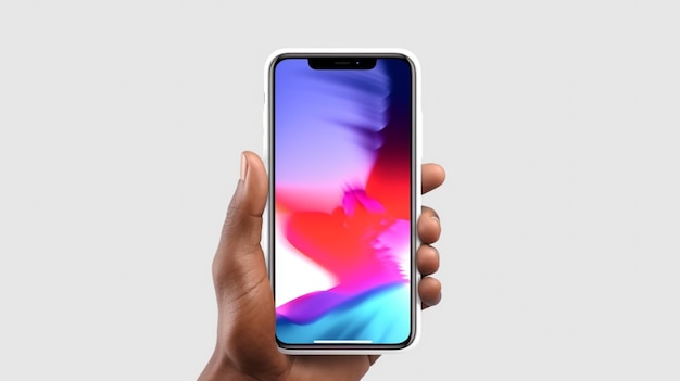 Una mano che tiene un telefono con la scritta iphone x.