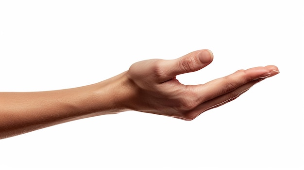 una mano sta tenendo una mano che dice "mani"