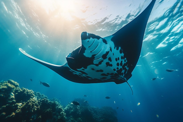 Una manta sotto l'acqua