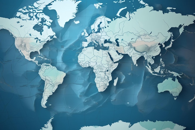 Una mappa del mondo con sopra la parola "mondo".