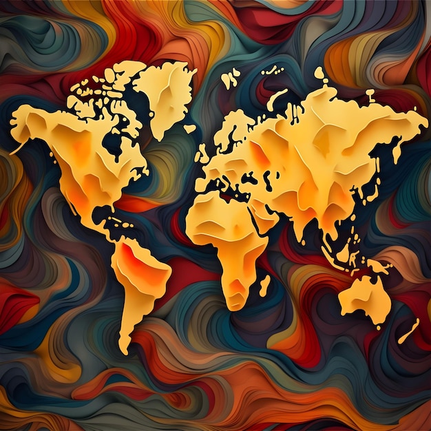 Una mappa del mondo