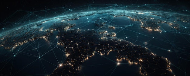 Una mappa dell'europa con la parola europa su di essa