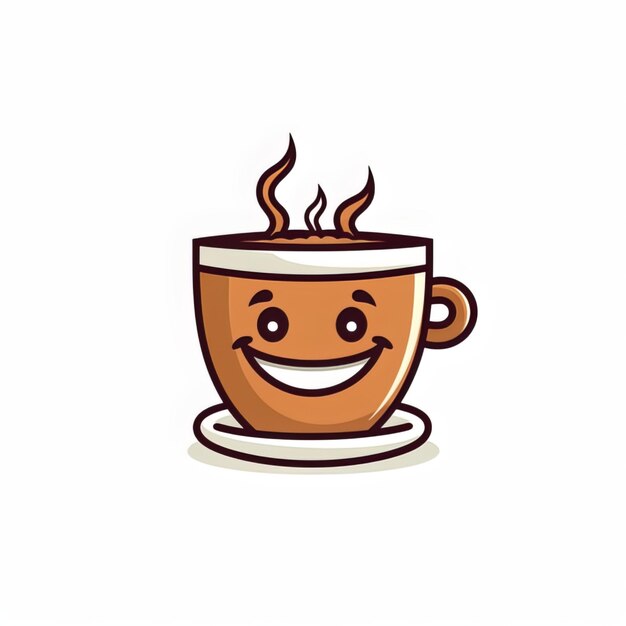 Una mascotte di logo design per una caffetteria amichevole, accessibile, calda e invitante.