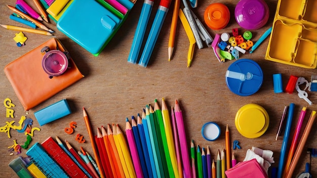 Una matita multicolore vibrante con decorazioni creative per l'infanzia