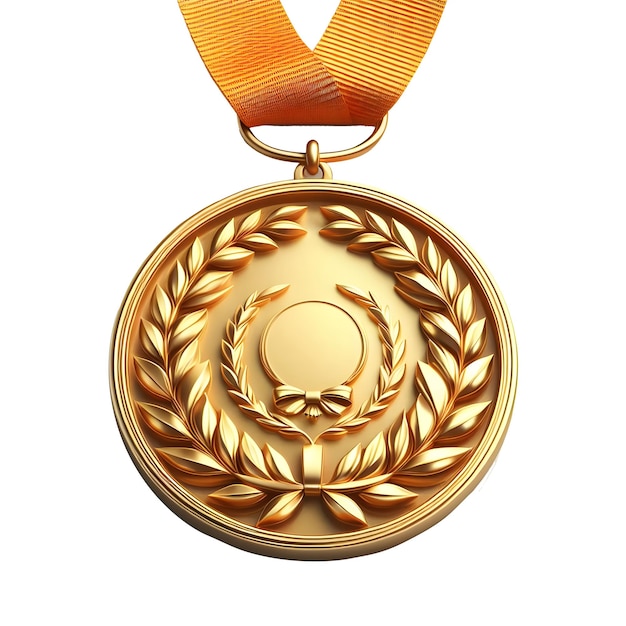 una medaglia d'oro con un disegno rotondo