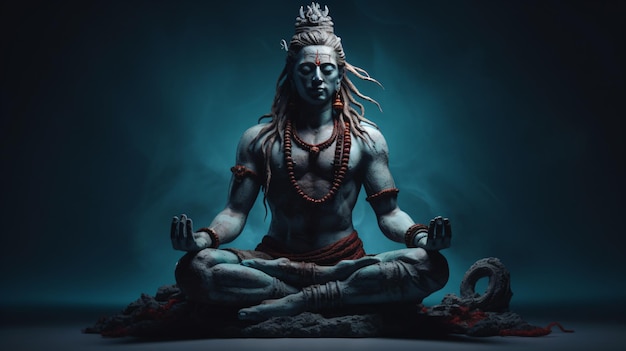 Una meditazione su Shiva Una statua dell'induista