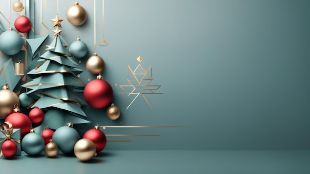 Una moderna geometria minimalista natalizia forma lo sfondo