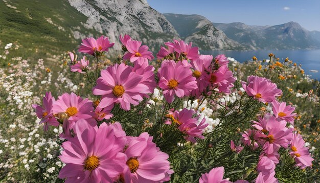 una montagna con una montagna sullo sfondo